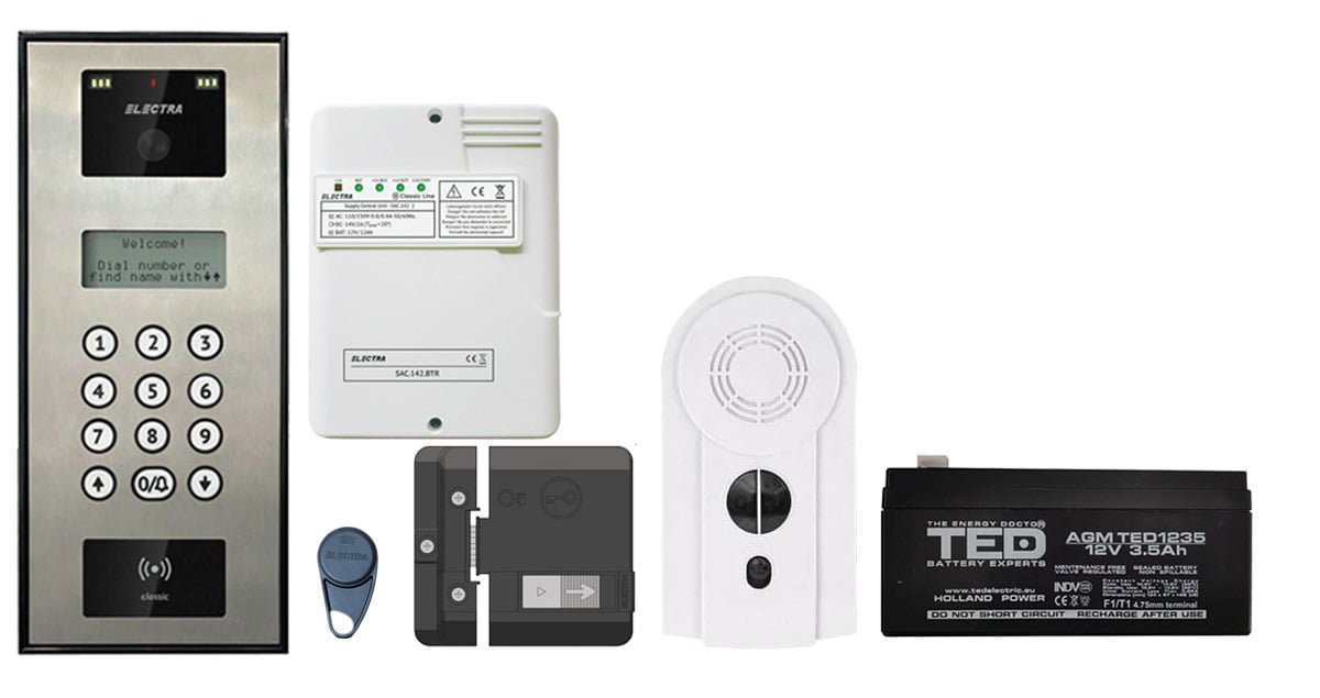 Interfon Digital Electra pentru 14 Apartamente