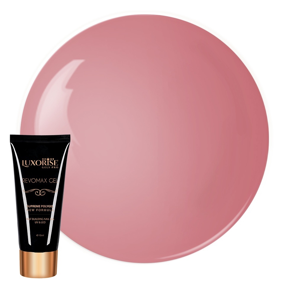 Polygel Luxorise Peachy Pink 15ml - Modelare Ușoară