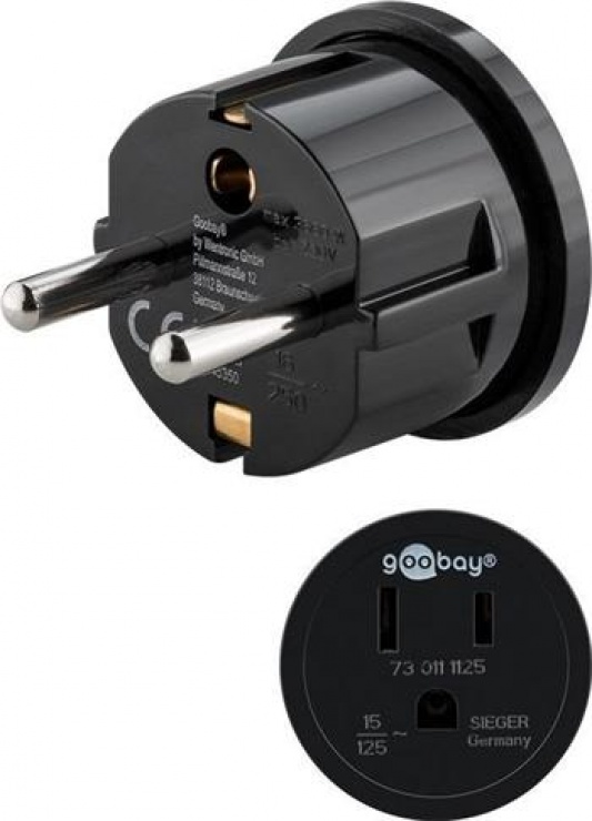 Adaptor USA la Europa Goobay, 16A, Sigur