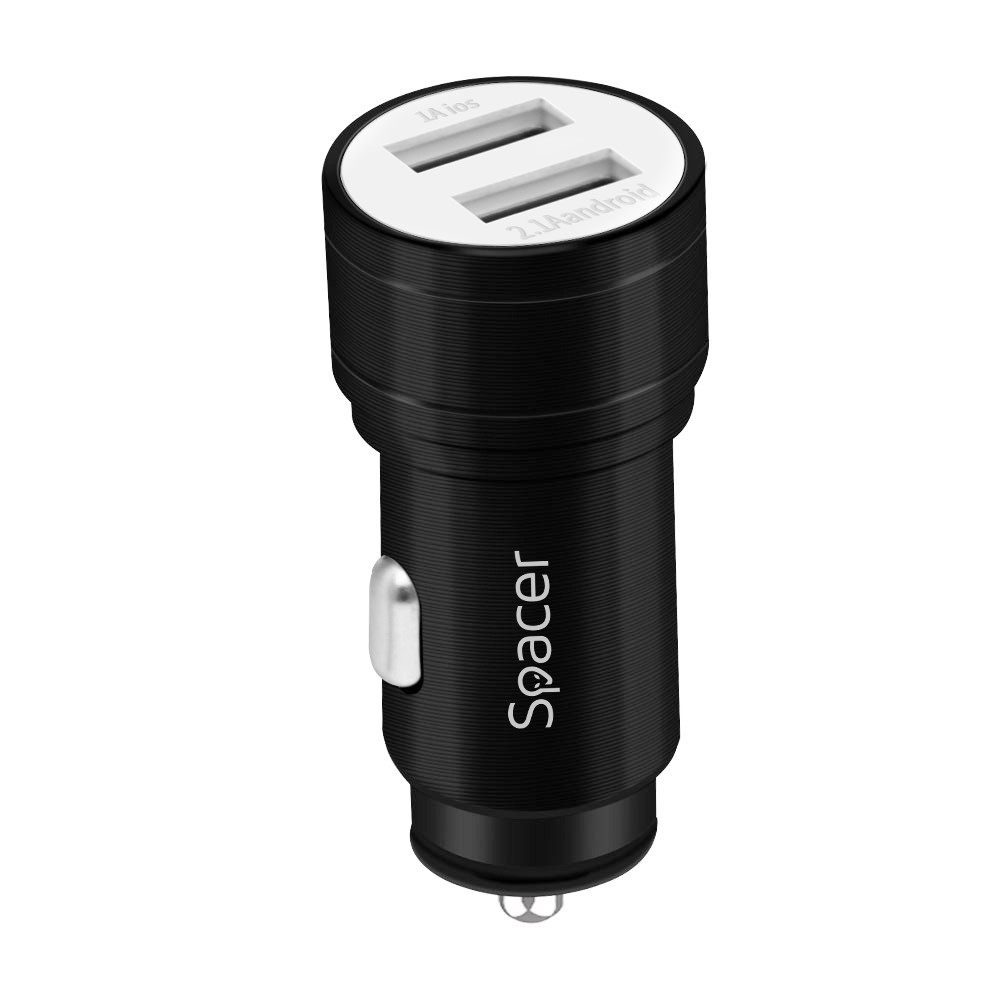 Alimentator Auto Spacer SPCC-DUO-02 Fast Charge 17W Negru