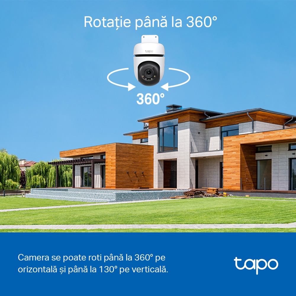 Camera IP Exterior TP-Link Tapo C510W 2K QHD, 360°, IP66 - imagine 6