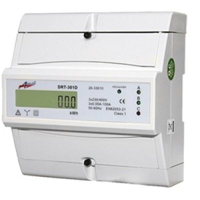 Contor Electric Digital Trifazat Adeleq 02-5525/DIG, Masurare Indirecta .../5A, 6 Module DIN, IP51