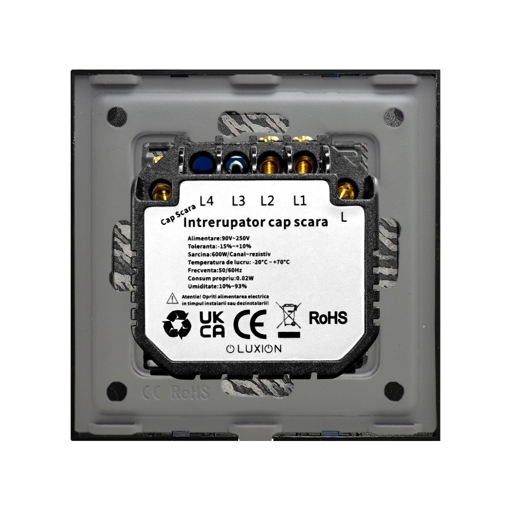 Intrerupator Touch Marmura Luxion, Dublu, Rama Metalica - imagine 8