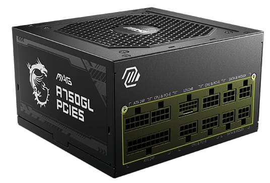 Sursa Gaming MSI MAG A750GL PCIE5 750W 80+ Gold Modulara - imagine 3