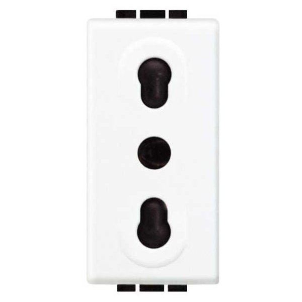 Priza 1M Living Light Bticino N4180 Alb, 10/16A