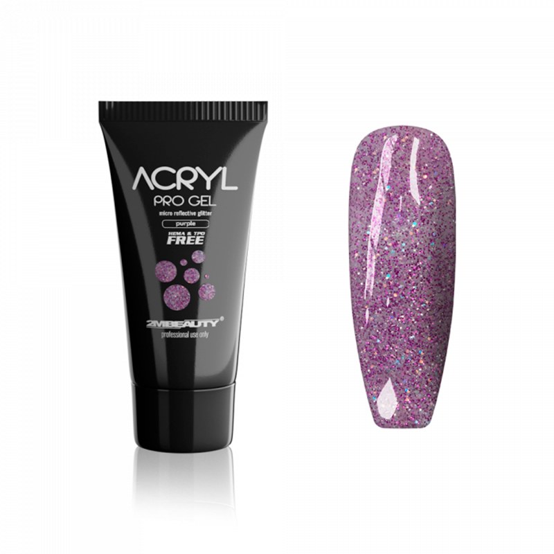 PolyGel Hema Free Glitter Purple 2M - 15g