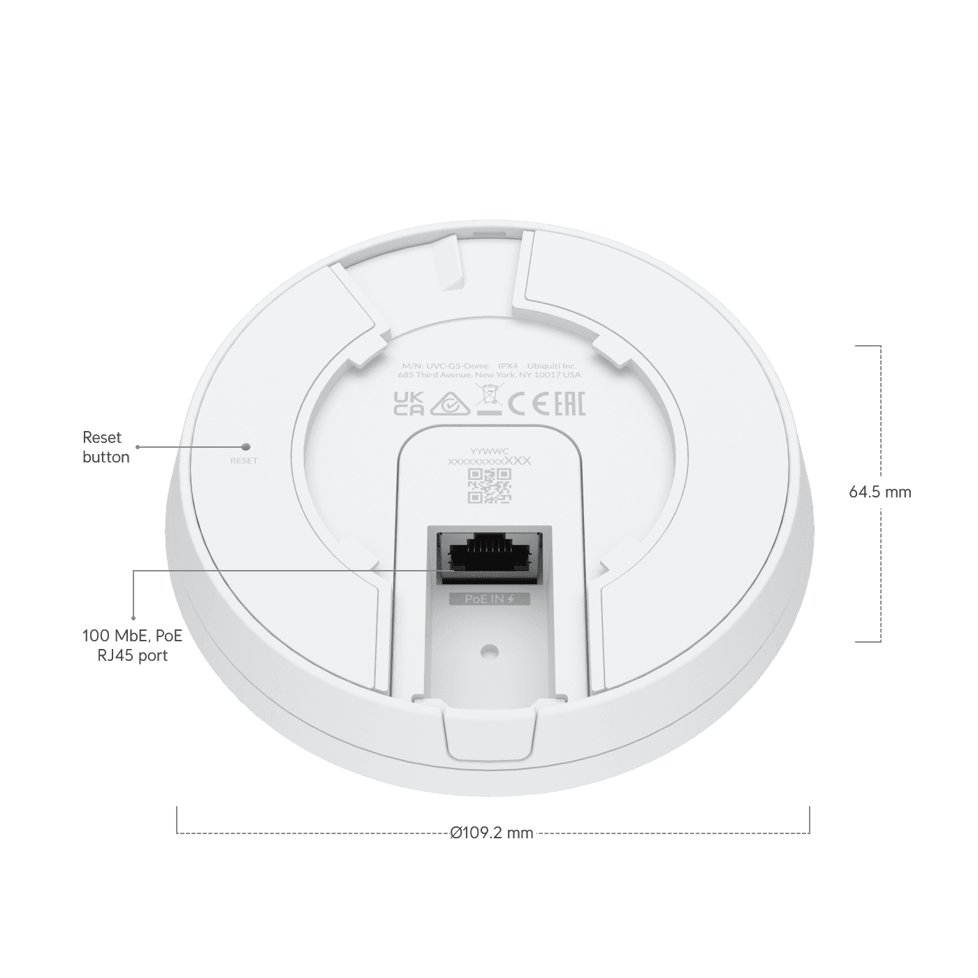 Cameră Supraveghere Ubiquiti G5 Dome 4MP, IR, Microfon, PoE - imagine 8