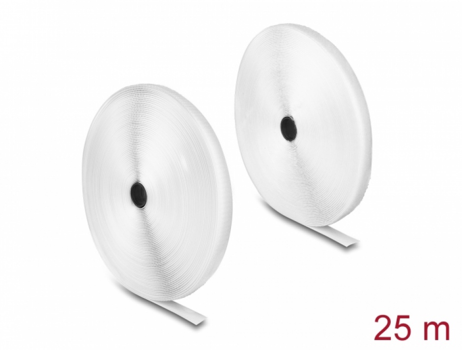 Rola arici 25m Alb, Delock 20922