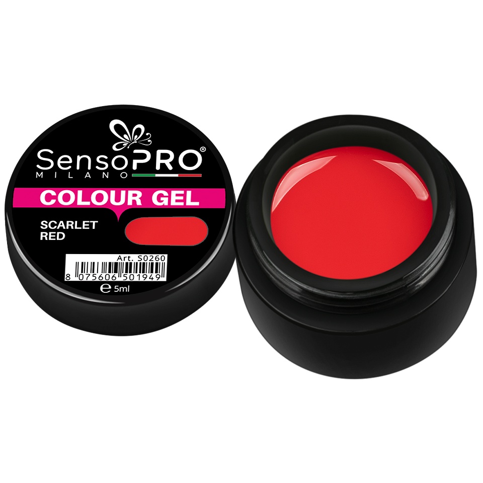 Gel UV Colorat Scarlet Red SensoPRO Milano