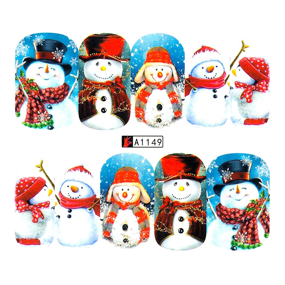 Tatuaj Unghii LUXORISE Snowmen Smile A1149
