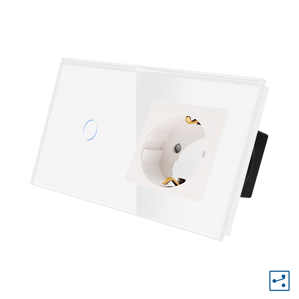 Intrerupator și Priza Sticlă Luxion, Design Elegant