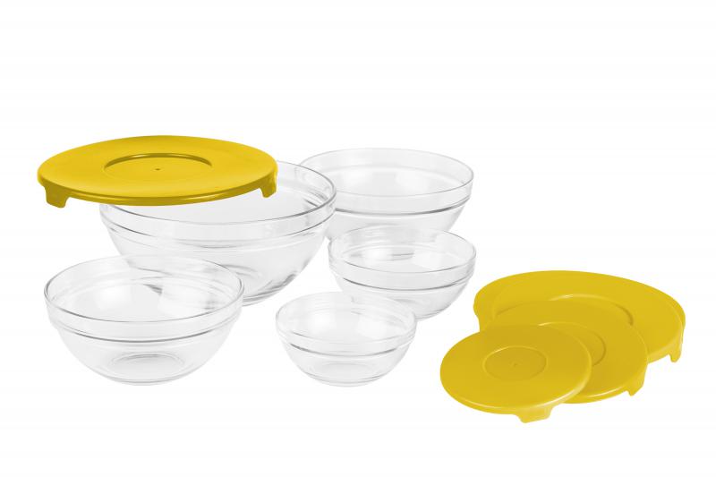 Set 12 Boluri Sticlă cu Capac Colorat VANORA HOME - imagine 2
