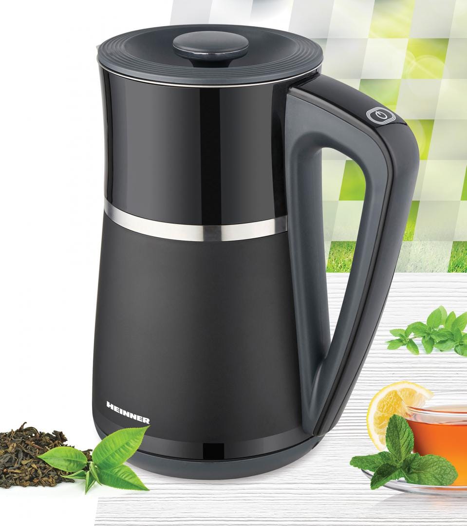 Fierbător Electric Digital Heinner 1.7L 2200W - Pereți Dubli - imagine 3