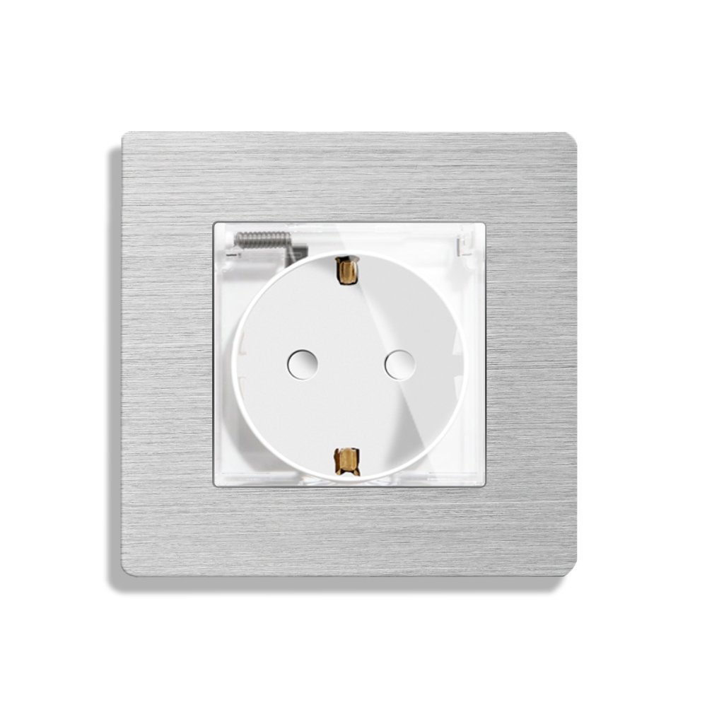 Priza LUXION Aluminiu IP45 | Protectie Copii - imagine 2