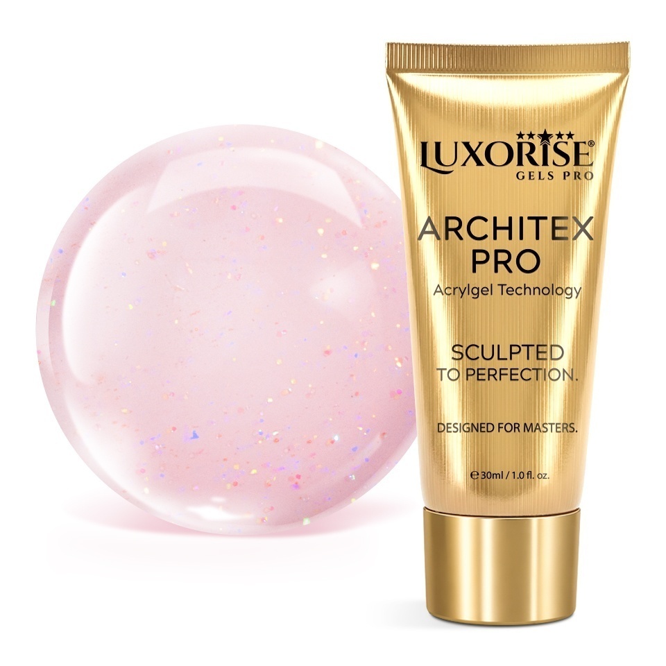 Polygel LUXORISE ARCHITEX PRO - Intense Elegance Collection, Rose Gleam, 30ml