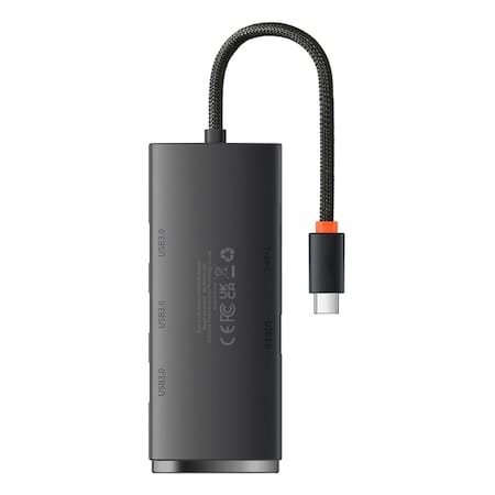 Hub USB Baseus Lite 4xUSB 3.0 Type-C, Negru - imagine 3