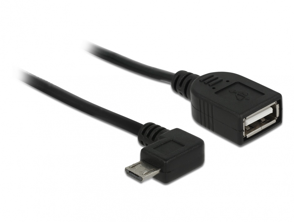 Cablu Delock OTG Micro USB, 50 cm, Unghi