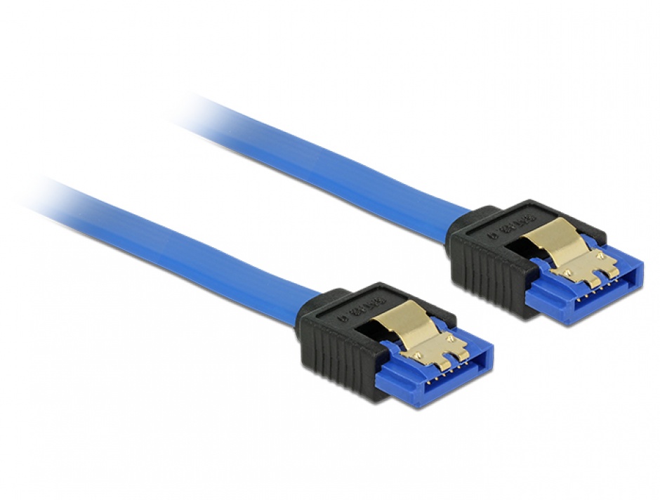Cablu SATA III 6Gb/s Delock 50cm, Albastru