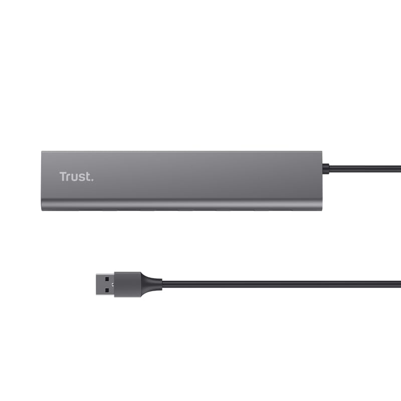 Hub USB Trust Halyx 7 Porturi USB 3.2 Aluminiu Gri - imagine 5