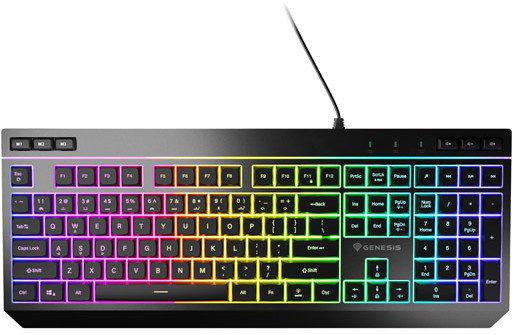 Tastatura Gaming Genesis RHOD 530 RGB, 114 Taste, Membrana