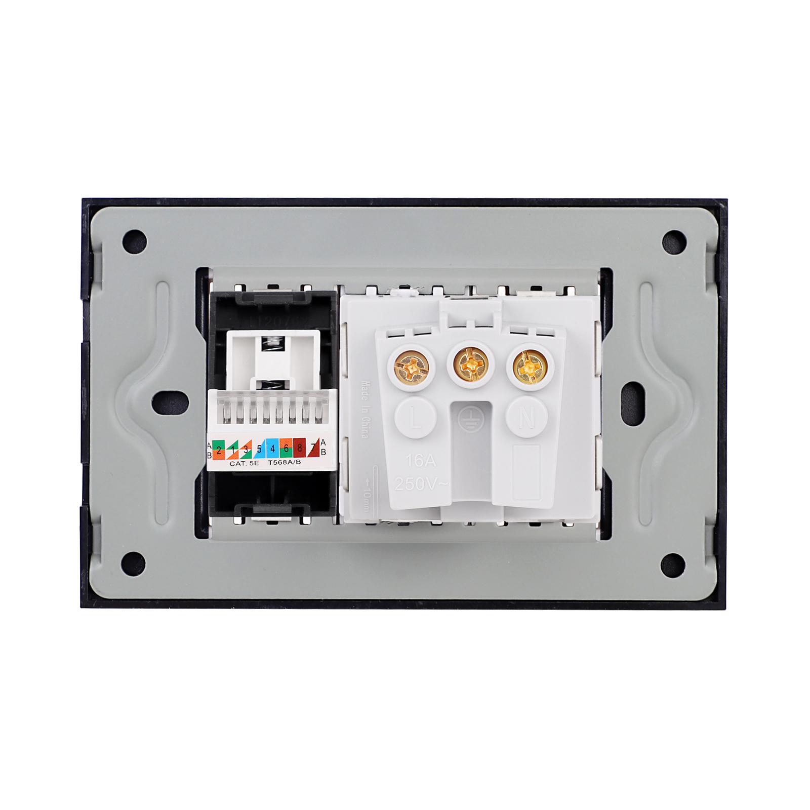 Priza Schuko + Priza Internet cu Rama Sticla LUXION 3M - imagine 8