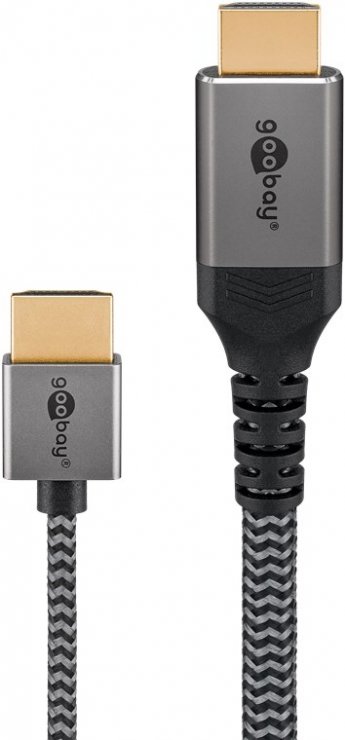 Cablu HDMI Goobay 4K 5m Slim Brodat - imagine 1
