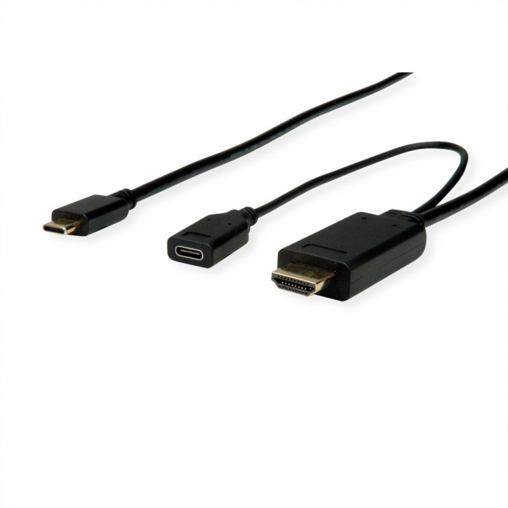 Cablu USB-C la HDMI Roline 1m, 4K@60Hz