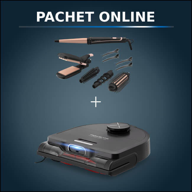 Pachet Rowenta: Aspirator Robot + Coafat 14-în-1