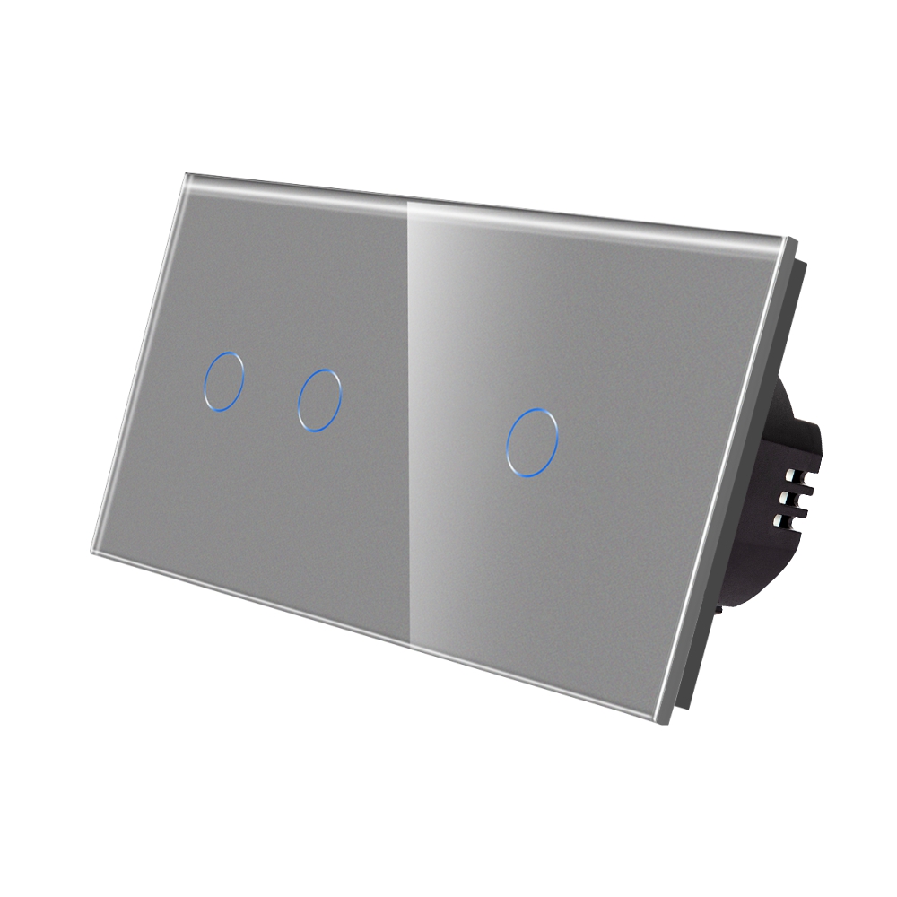 Intrerupator Dublu+Simplu Touch Sticla Luxion - imagine 13