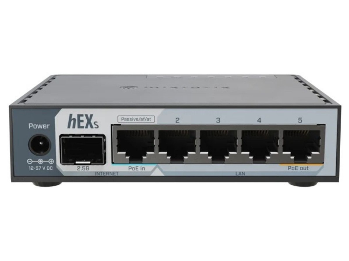 Router MikroTik hEX S 2025, 5 porturi Gigabit, SFP 2.5G