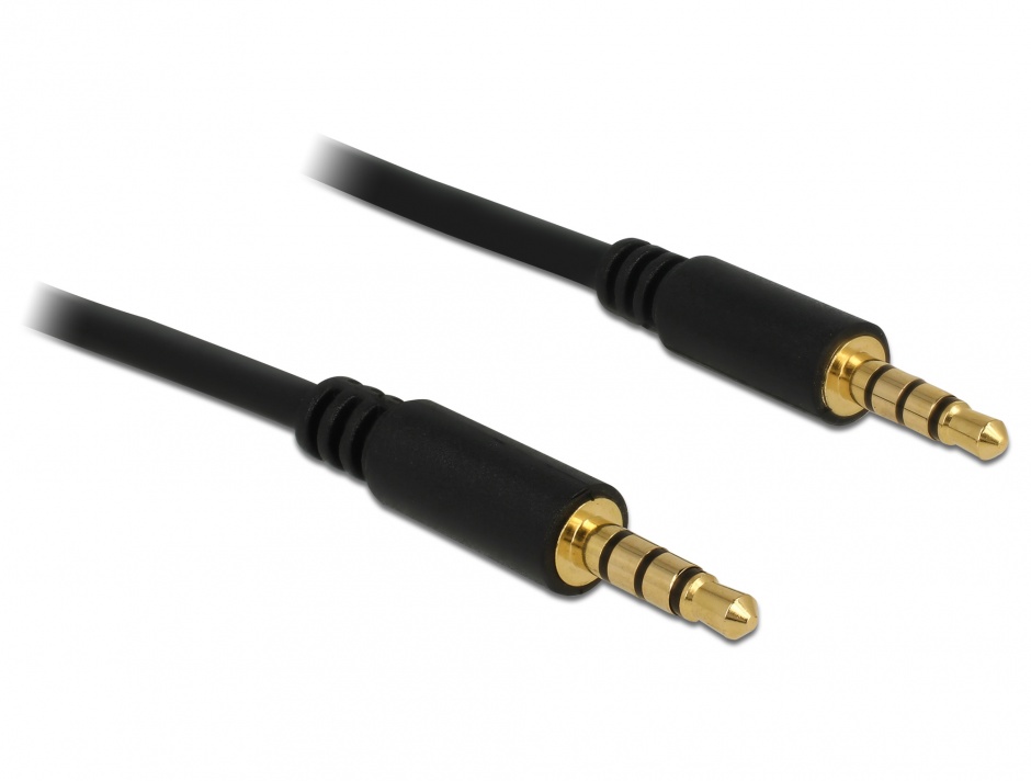 Cablu Stereo 3.5mm Delock, 4 Pini, 0.5m