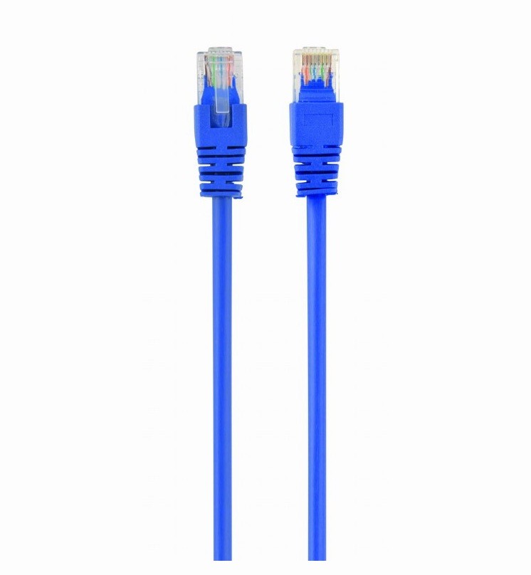 Patch Cord UTP Cat5e Spacer 0.25m Albastru - Conexiune Rapidă