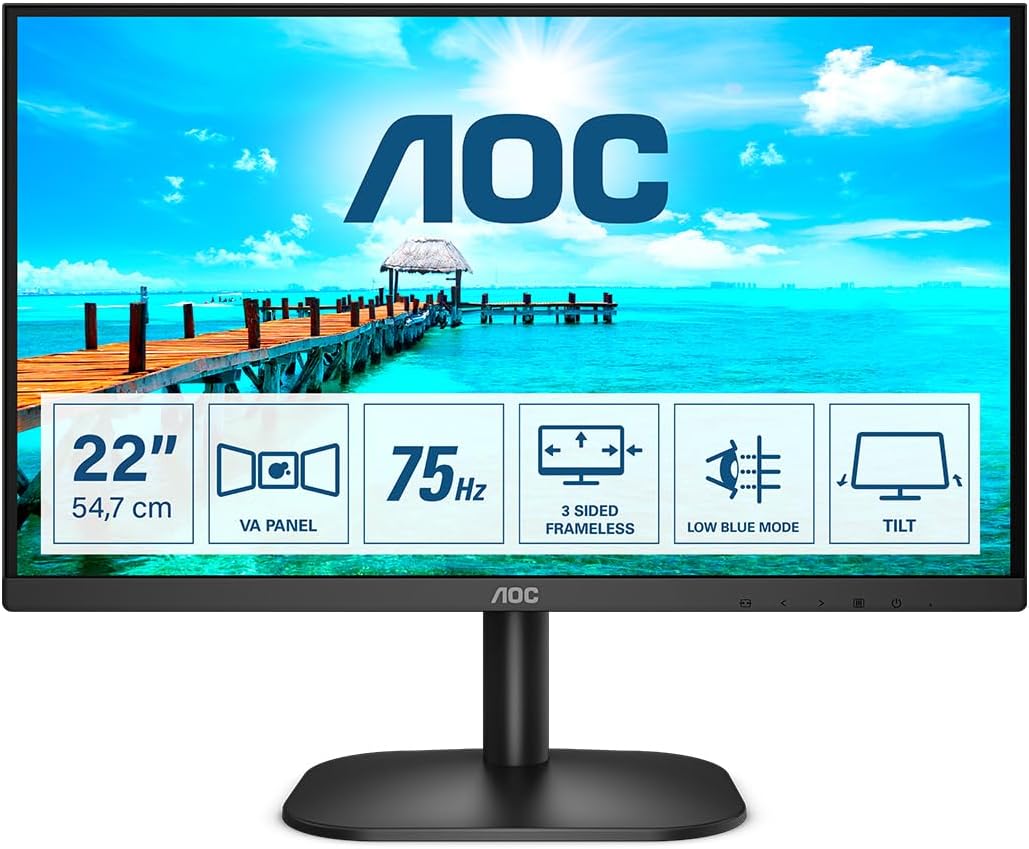 Monitor AOC LED 21.5" Full HD VA - Calitate Superioară | 389 RON - imagine 2