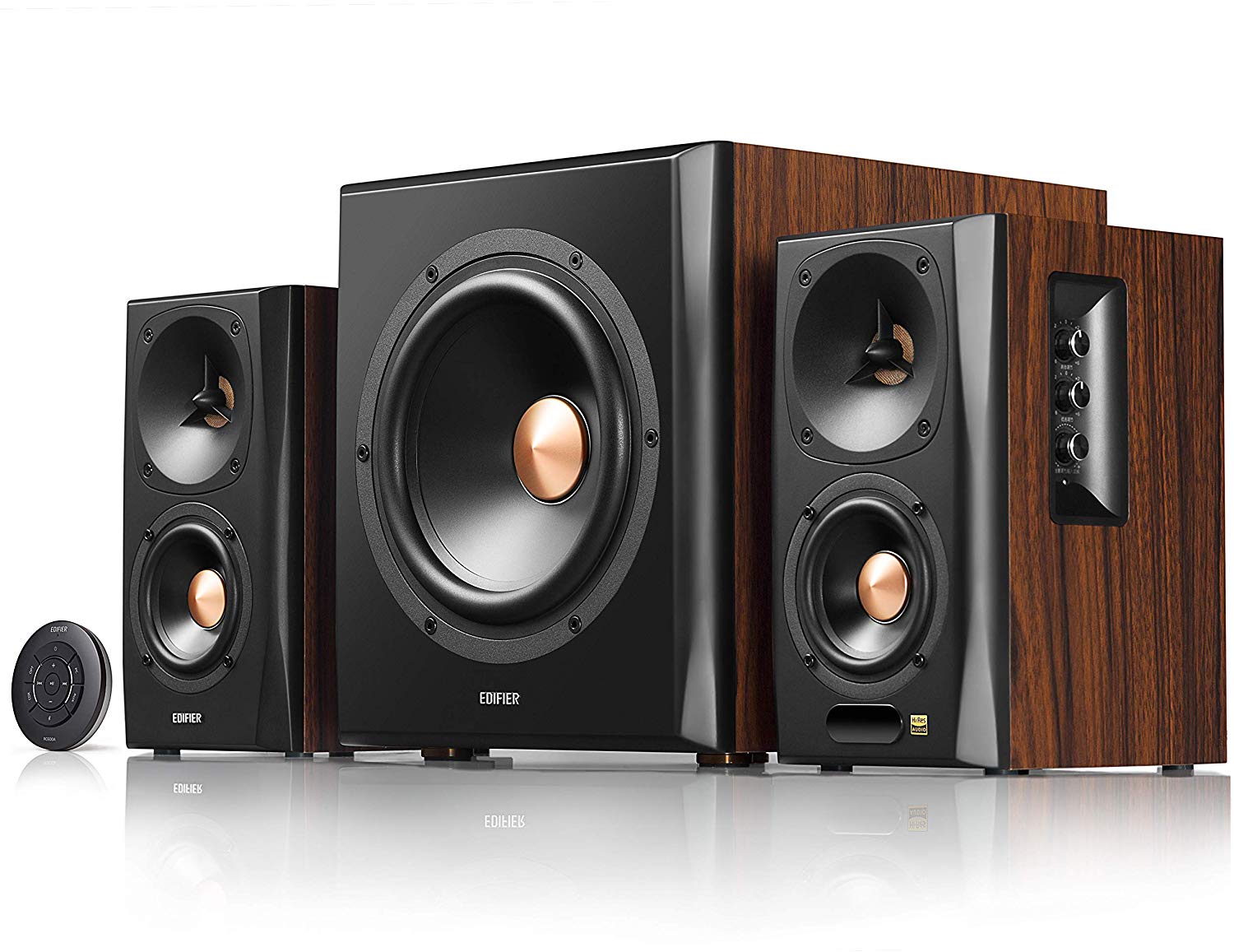 Boxe EDIFIER S360DB 2.1 Bluetooth 155W RMS - Finisare Brown
