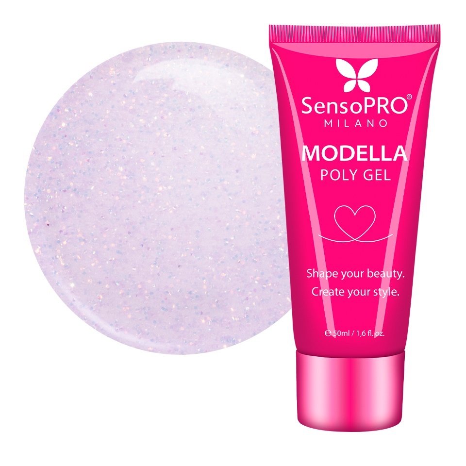 Polygel MODELLA SensoPRO Milano - Lilac Sheen, 50ml