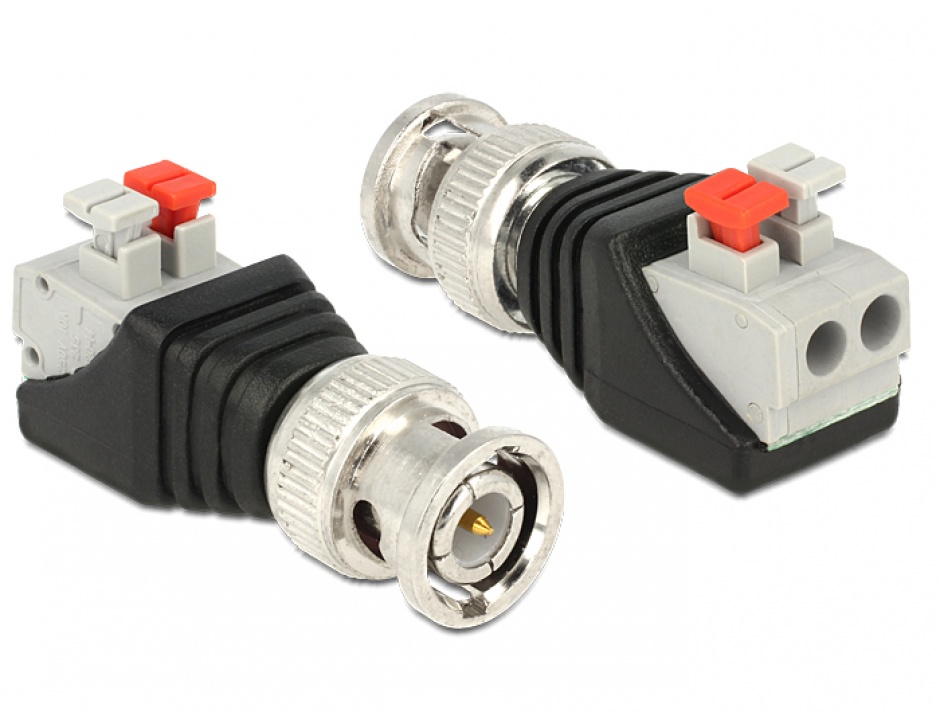 Adaptor BNC tata la bloc terminal 2 pini | Delock