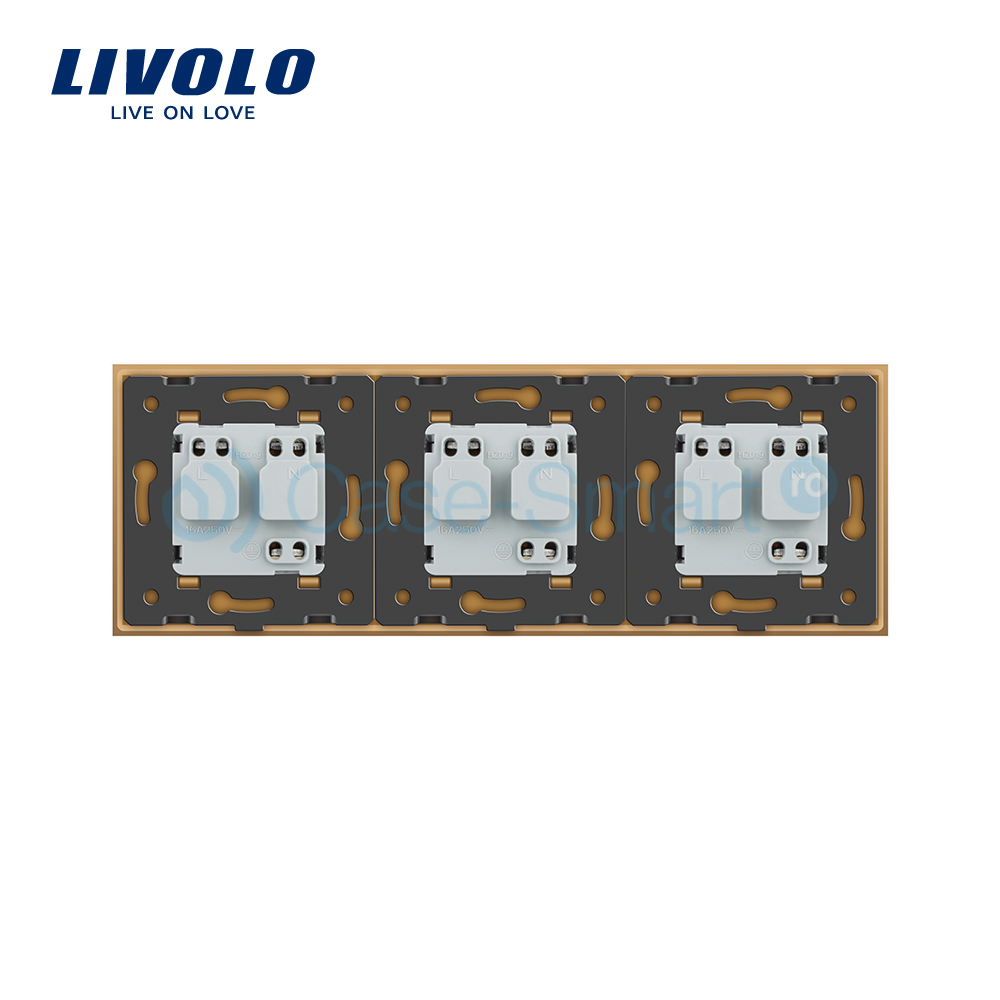 Priza Triplă Livolo cu Ramă Sticlă | Design Modern - imagine 14