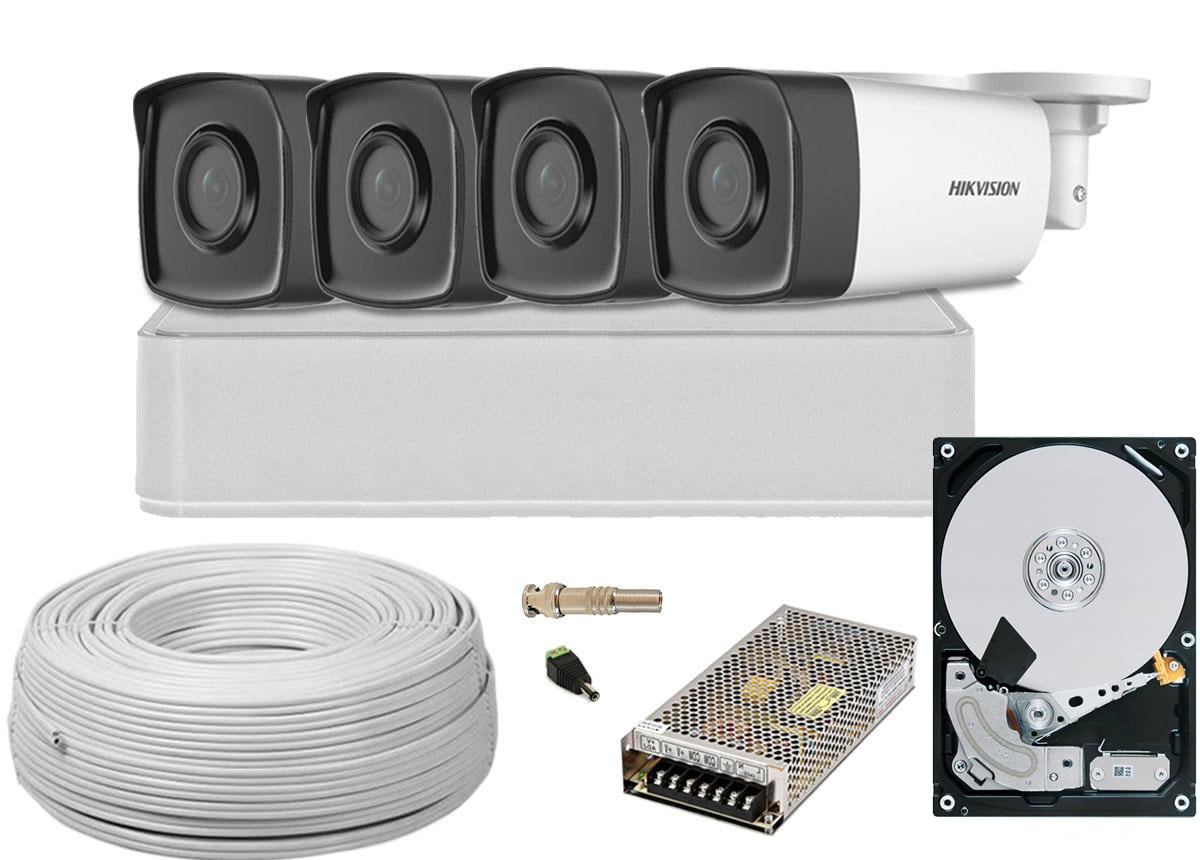 Kit Supraveghere Hikvision 4 Camere Full HD