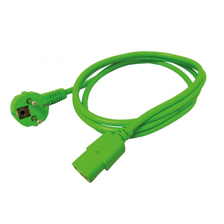 Cablu Alimentare PC Roline C13 Verde, 1.8m