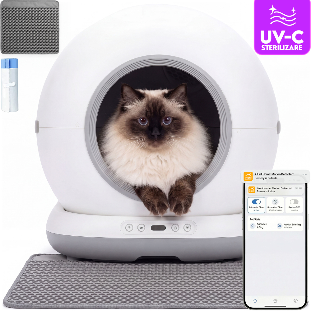 Litiera Automata iHunt V6 Wi-Fi | Fara Mirosuri - imagine 2