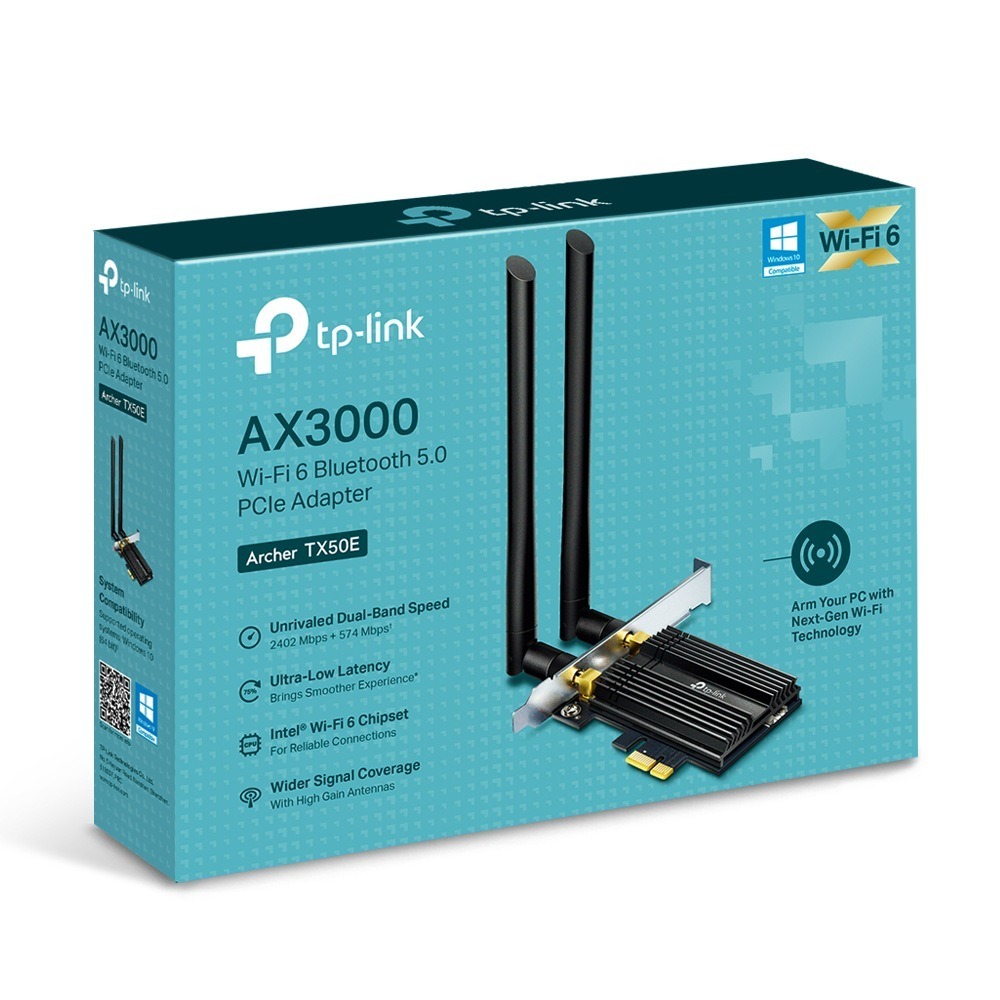 Adaptor Wi-Fi 6 PCIe TP-Link Archer TX50E AX3000 Bluetooth 5.0 - imagine 2