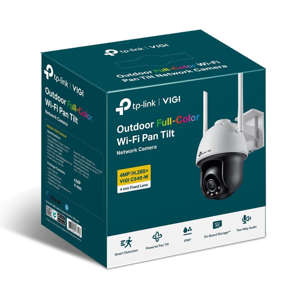 Cameră Supraveghere WiFi 4MP Pan/Tilt TP-Link VIGI C540-W - imagine 4