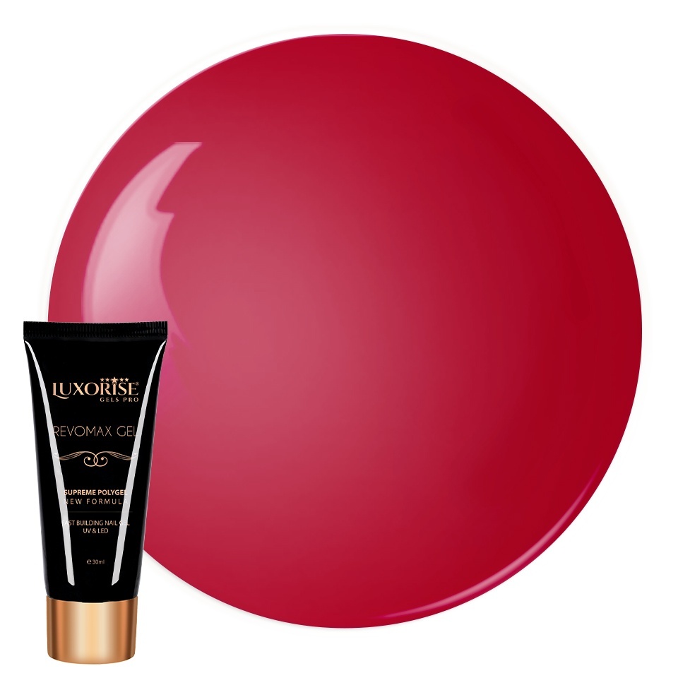 Polygel Luxorise Passion Red, 30ml - Construcție Unghii