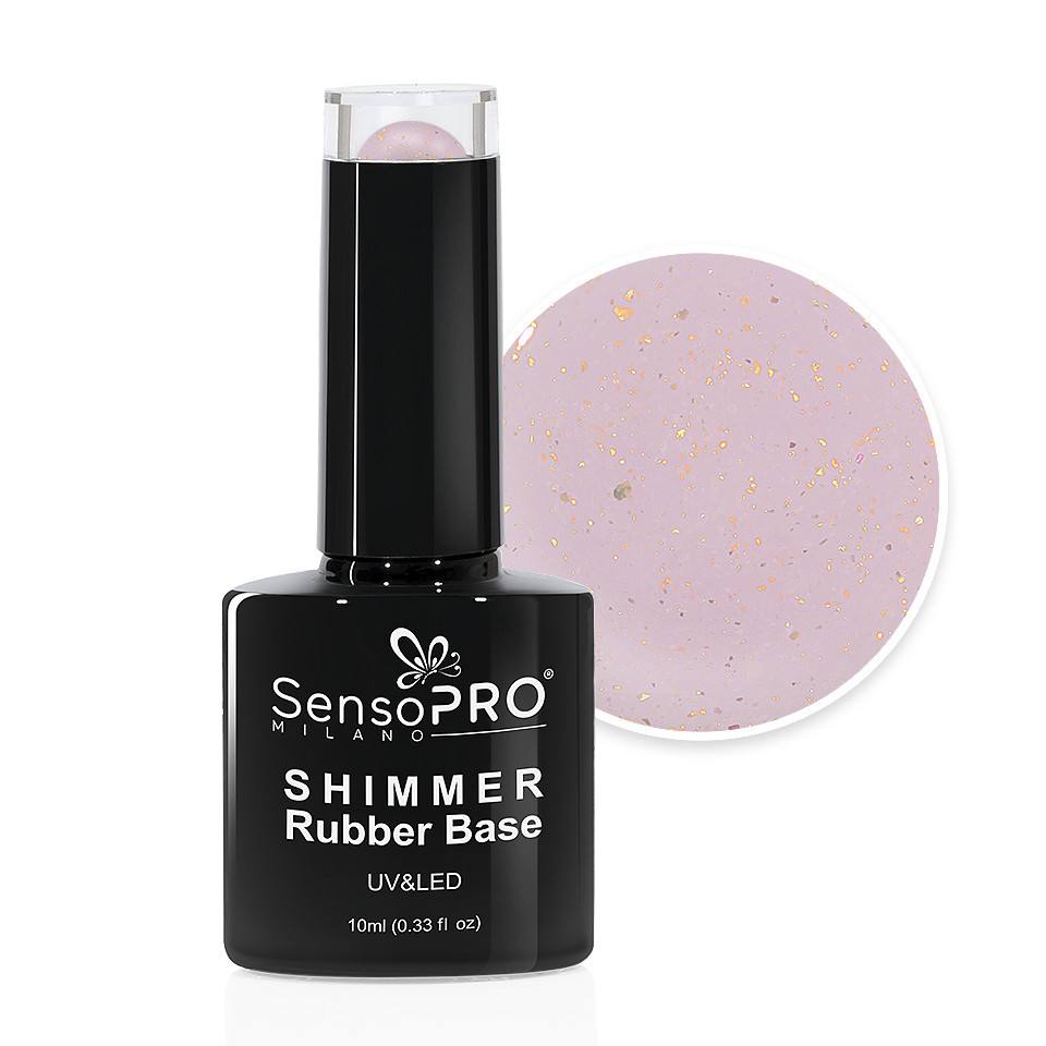 Shimmer Rubber Base SensoPRO #19 Glimmer Champagne