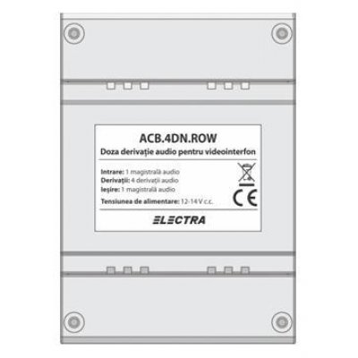 Doza Derivație Audio Electra, 4 Posturi, Alb