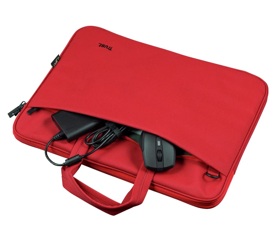 Geanta Laptop Trust Bologna 16" ECO - Roșu, Poliester Rezistent - imagine 4