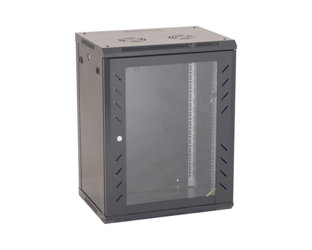 Rack 15U Asytech Montaj Perete cu Sticlă Securizată