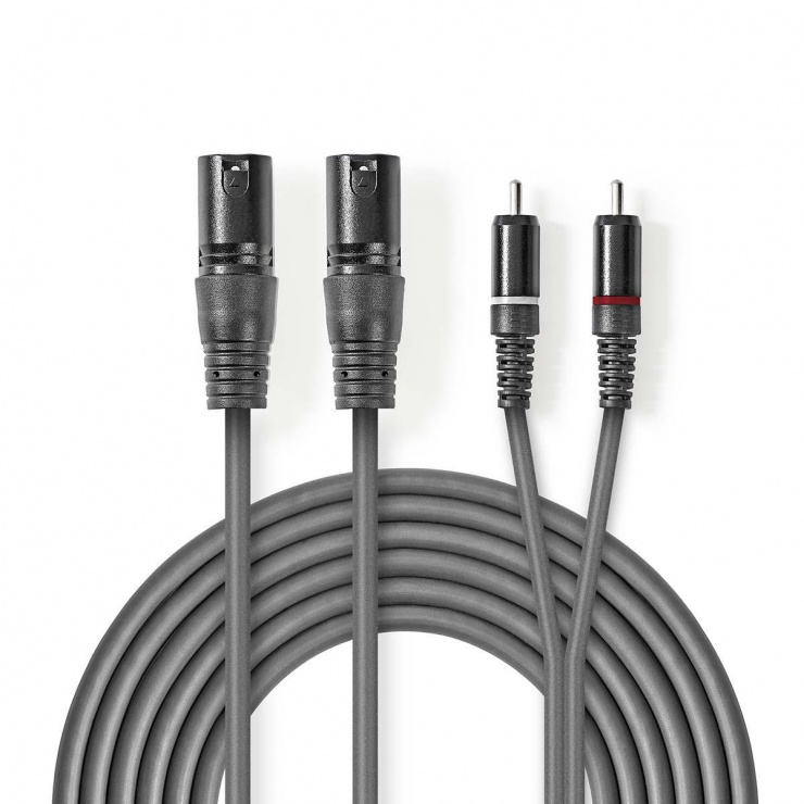 Cablu XLR la RCA Nedis 3m, Audio Balansat