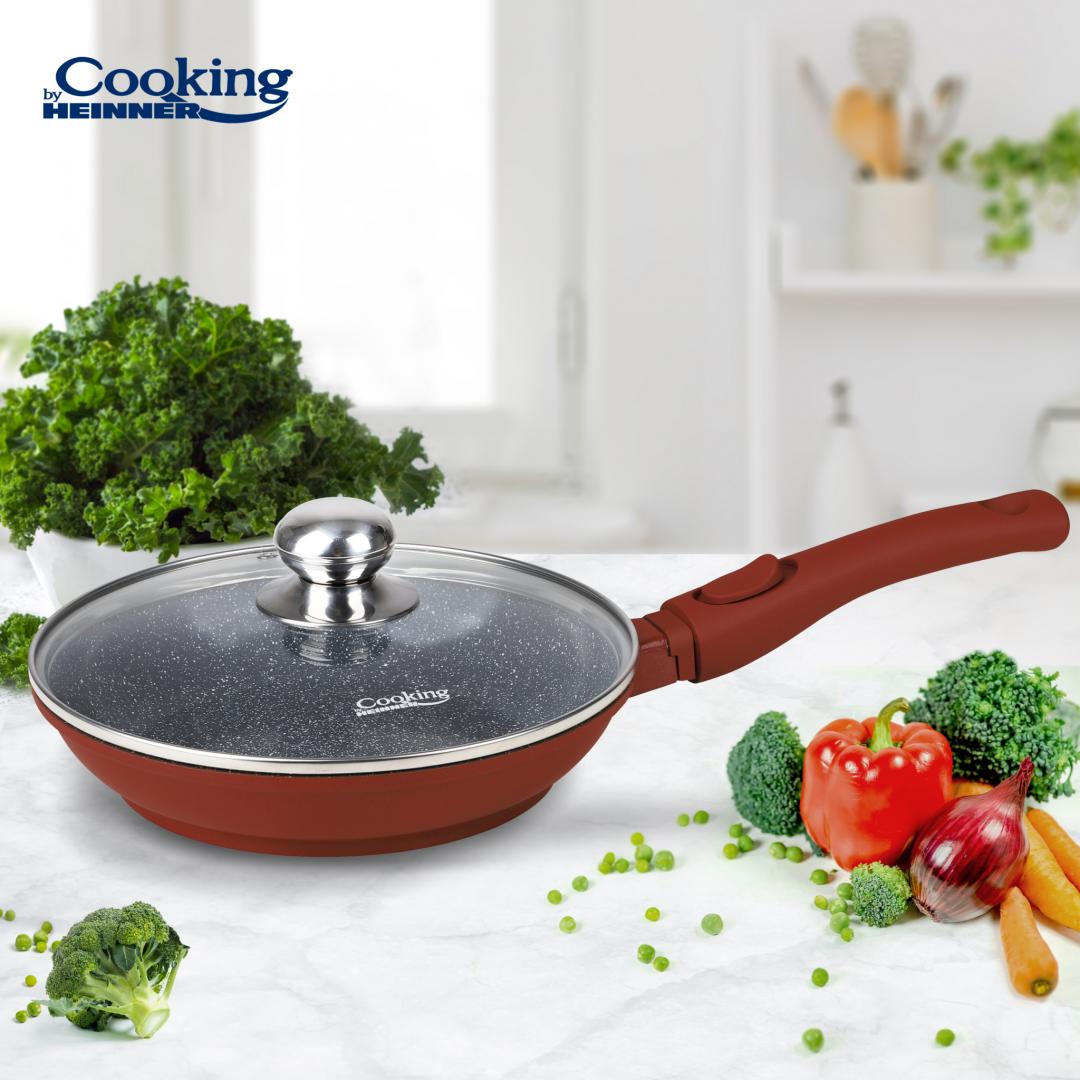 Tigaie Heinner Calabria 24cm Aluminiu Turnat cu Capac - imagine 5