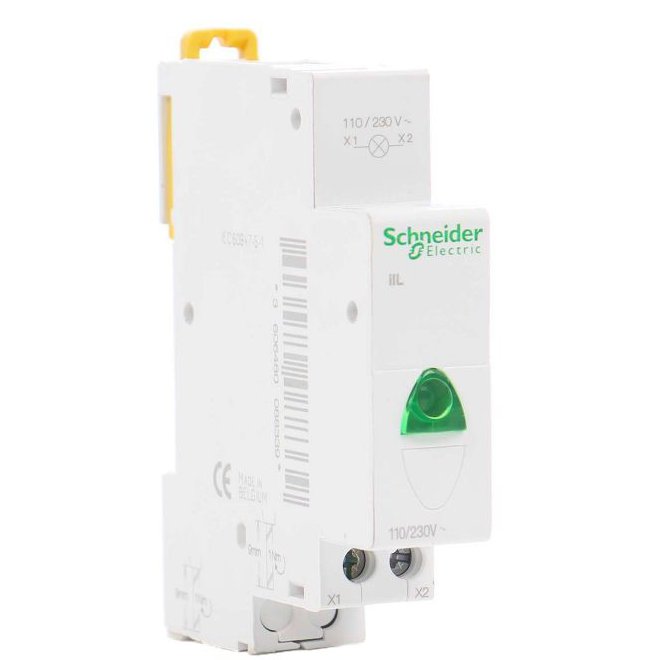 Lampă Semnalizare Verde Schneider IIL, 18mm - imagine 1